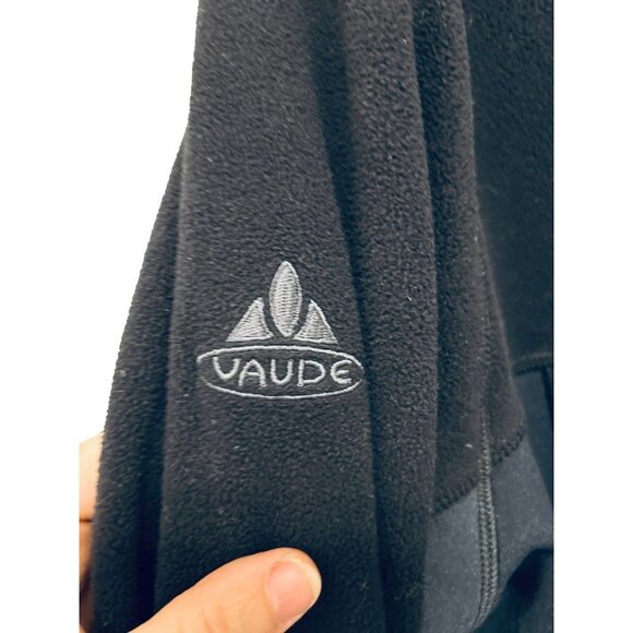 VAUDE Size Med Full Zip Jacket Sweatshirt Black Fleece - Picture 5 of 10